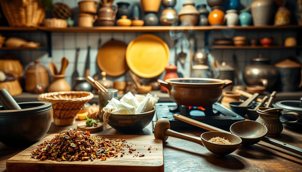peralatan dapur untuk makanan tradisional